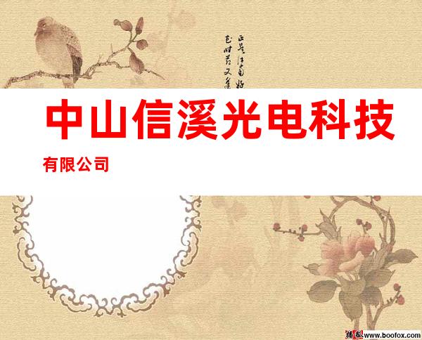中山信溪光电科技有限公司